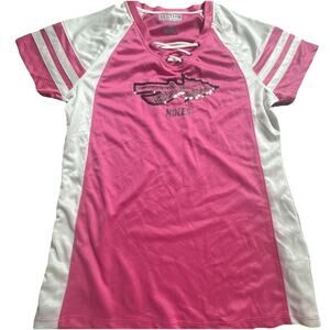 Florida State Seminoles Pink T-Shirt Medium FSU FOOTBALL SPEAR (J15)